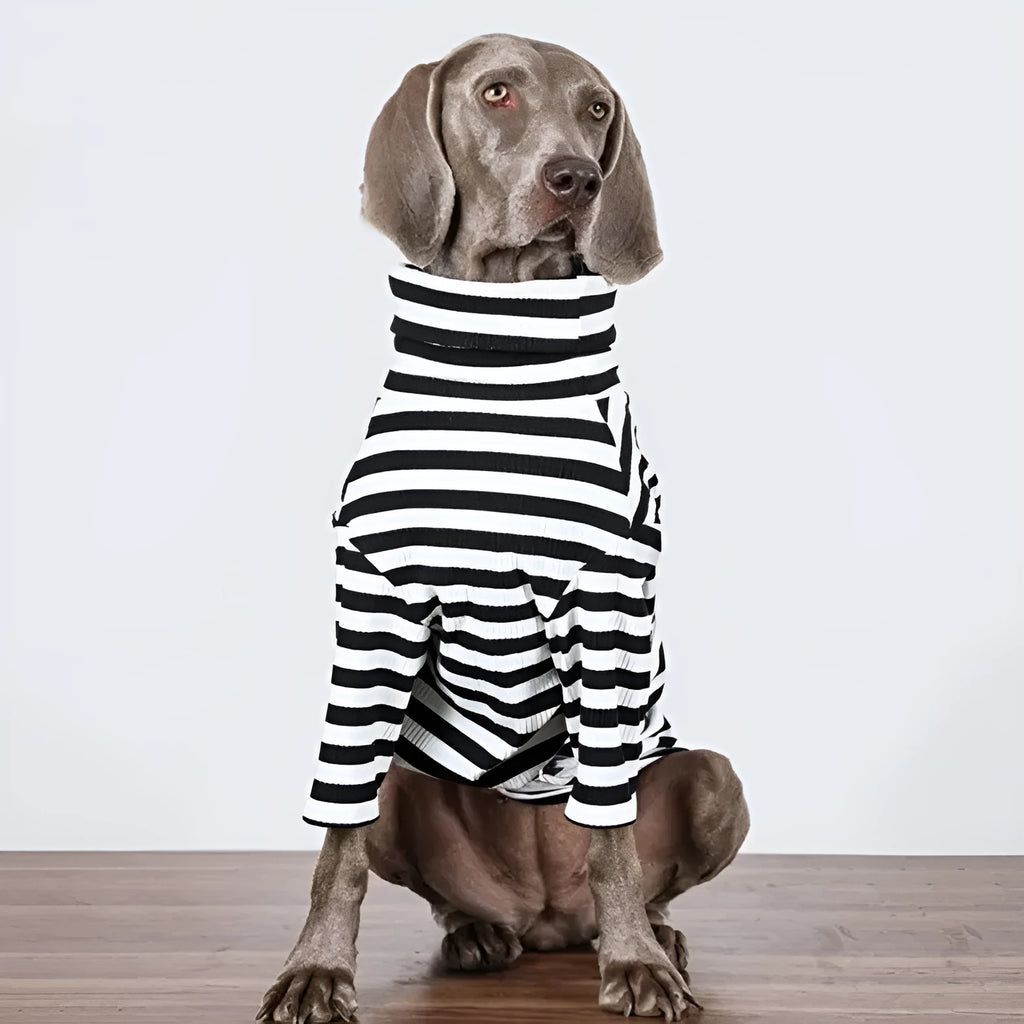 Black and white thin polyester dog vest for large dogs, multi-size from M to XXXL
