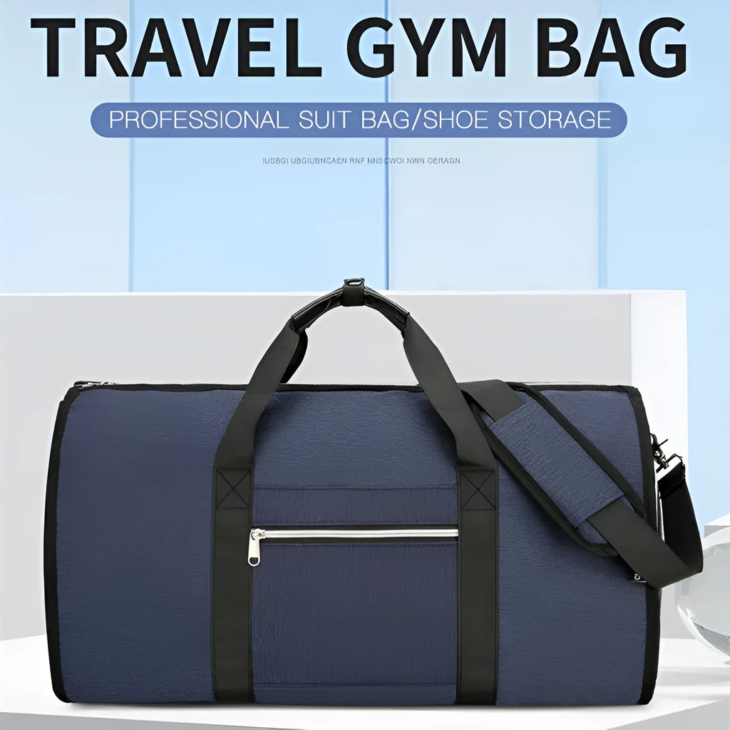 Oxford cloth storage bag with dry wet separation compartments in grey colour option