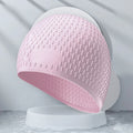 Solid colour silicone swimming cap for adults in various colours