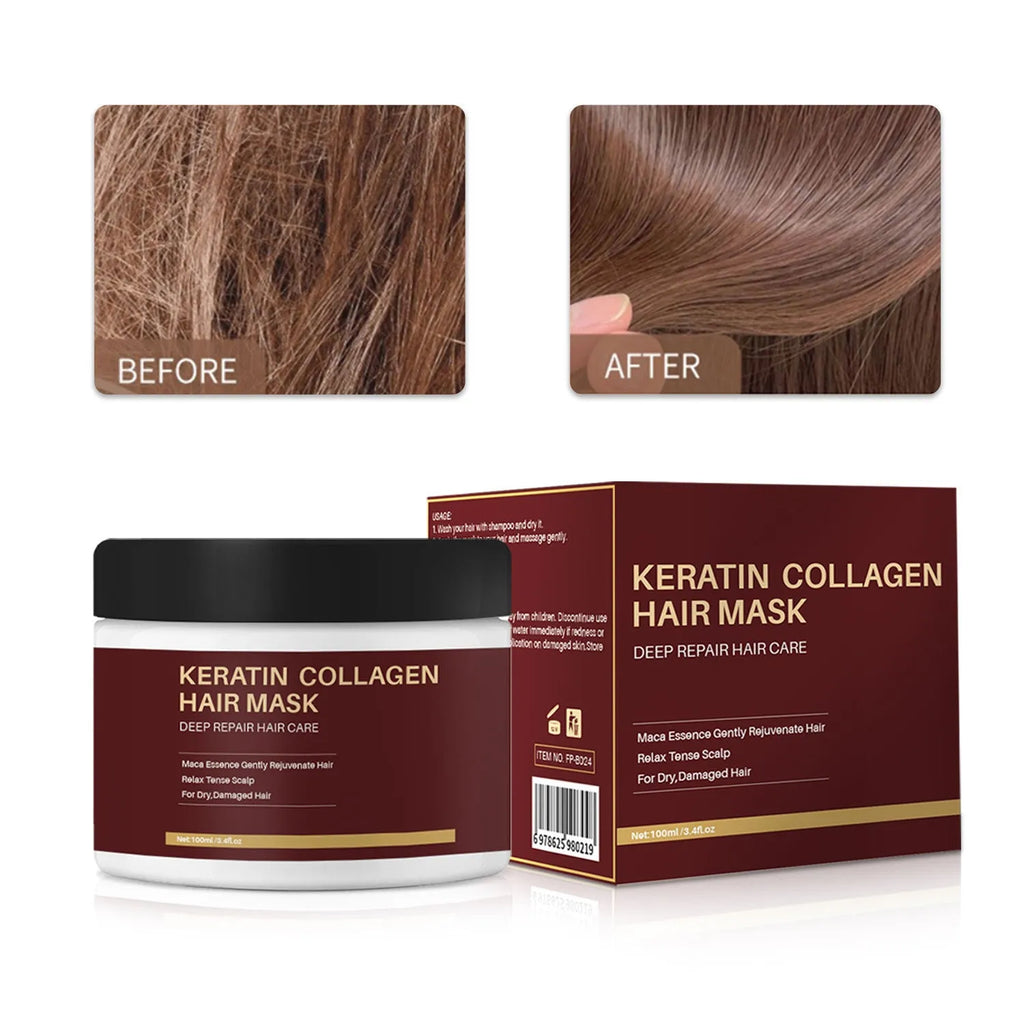 Moisturizing and repairing collagen hair mask 100ml for strengthening damaged hair