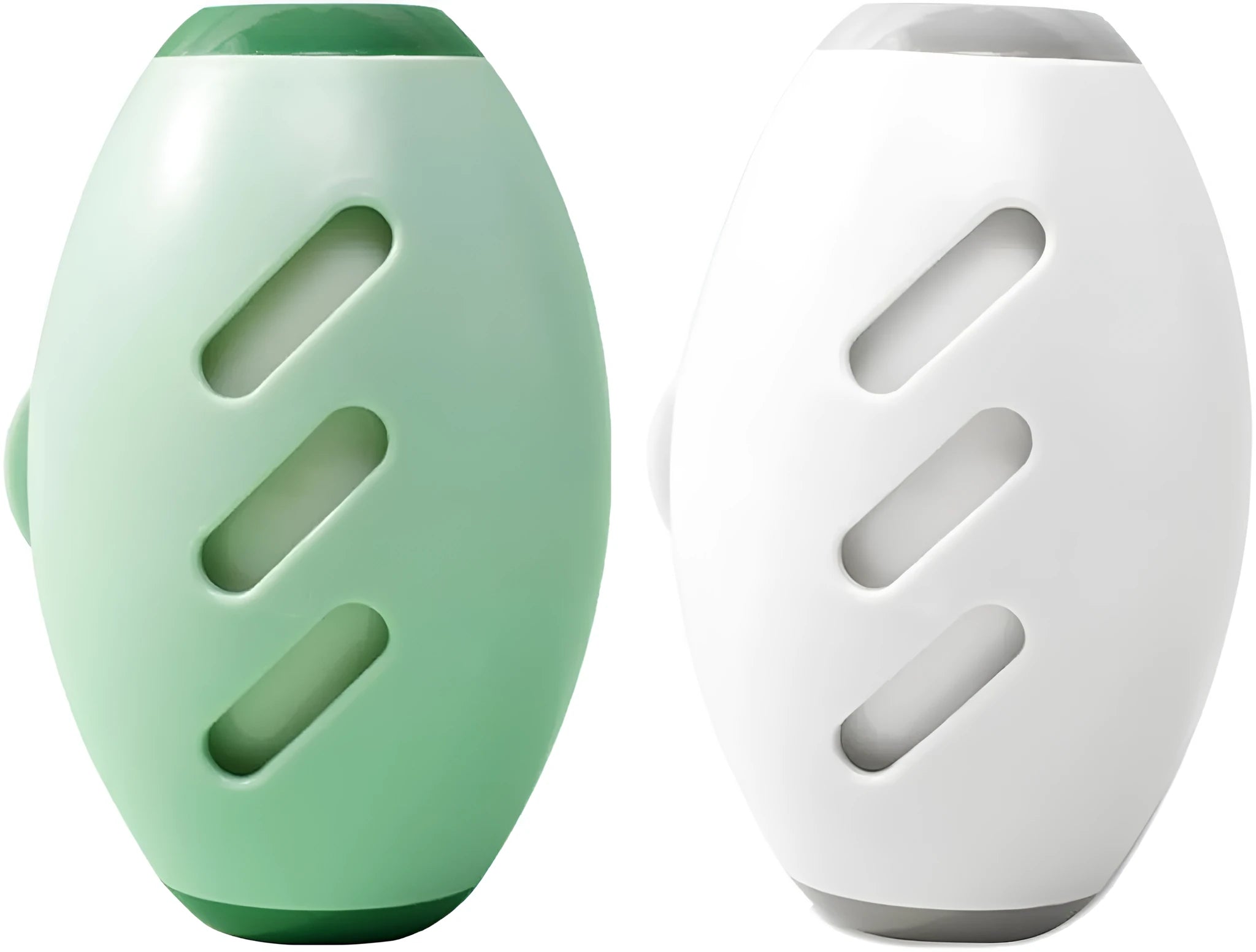 Green and white reusable gel lint roller ball for washing and removing pet hair