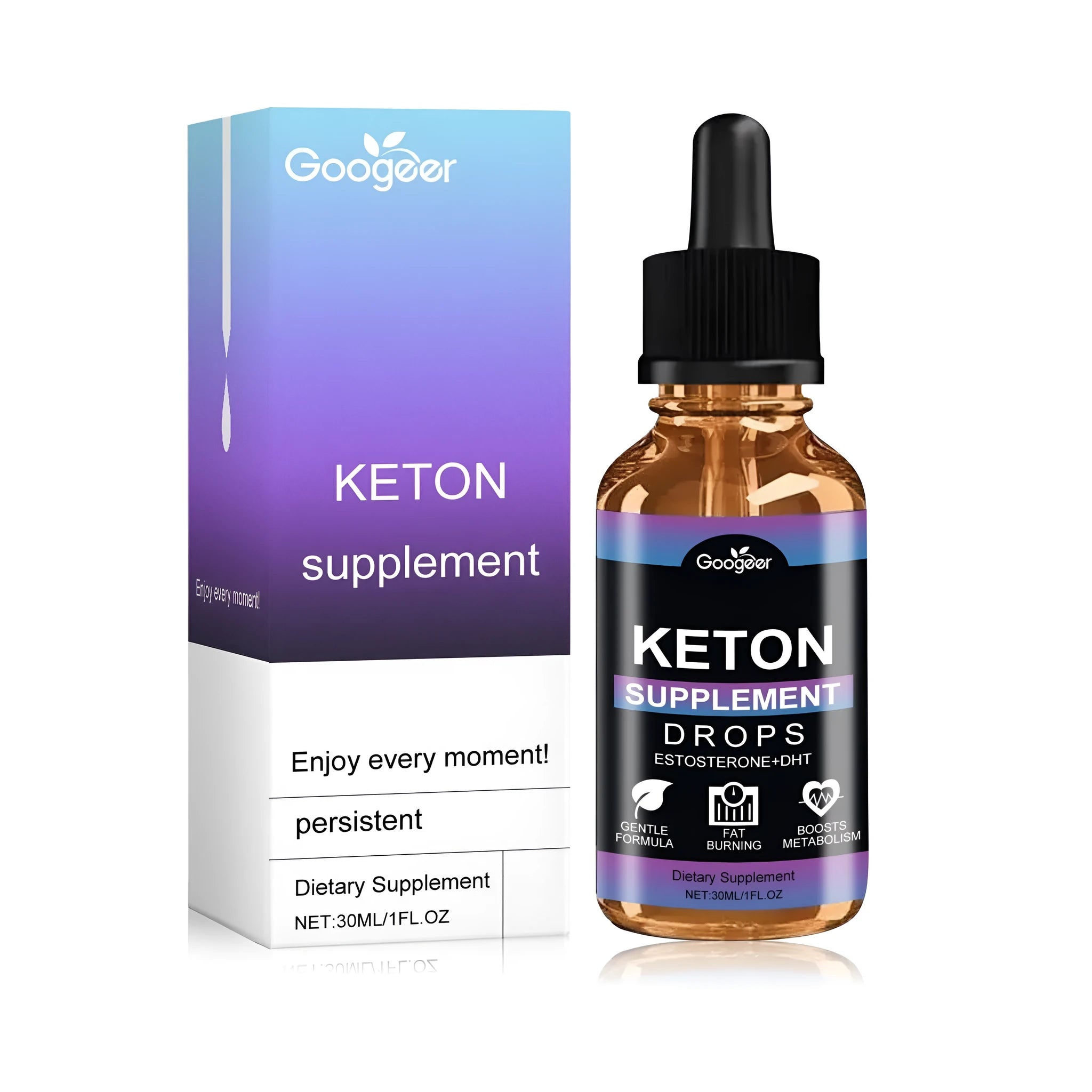 30ml dropper bottle of Vitex Negundo facial serum dietary supplement