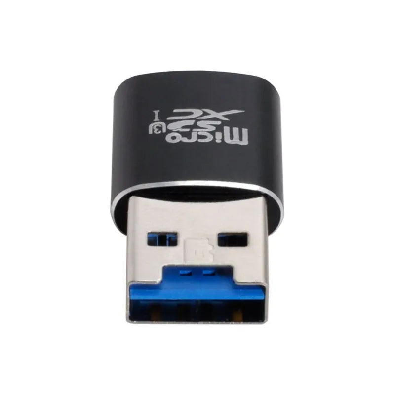 Black USB 3.0 memory card reader for micro SD and T-Flash cards, model CRMS001, ABS shell