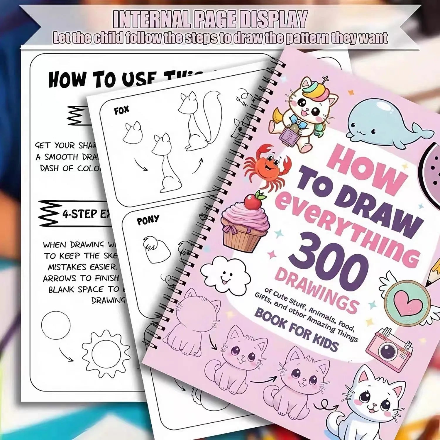 How To Draw Everything Painting Book with decomposition drawing guide on coated paper