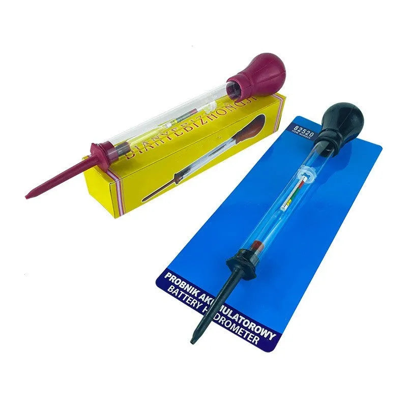 Glass electrohydraulic hydrometer for automobile battery electrolyte density measurement