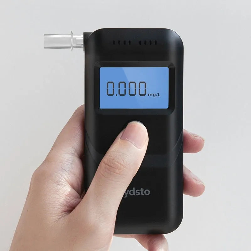 Black HD-JJCSY01 alcohol breath tester unit for personal drinking checks
