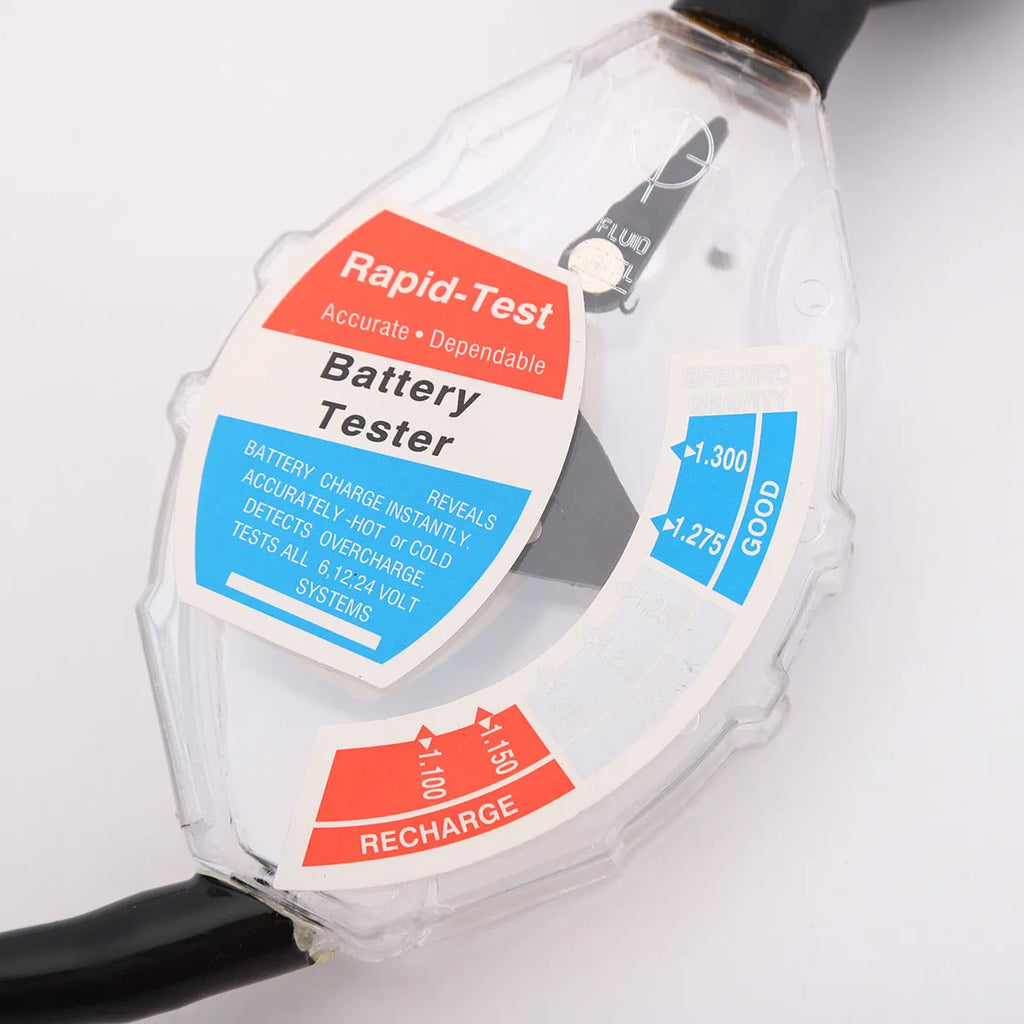 Battery hydrometer densitometer with suction tube for lead acid electrolyte testing