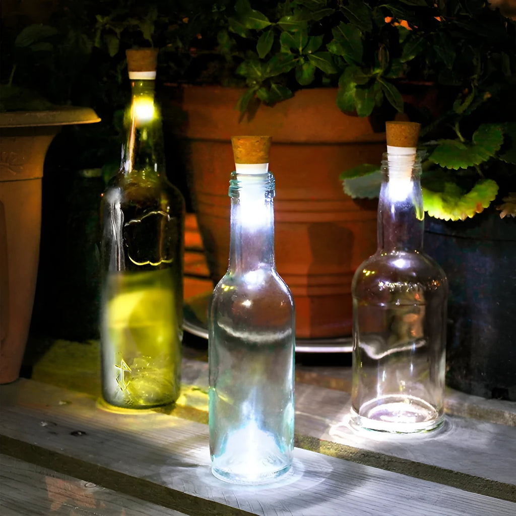 Rechargeable LED luminous bottle cap light for holiday decoration
