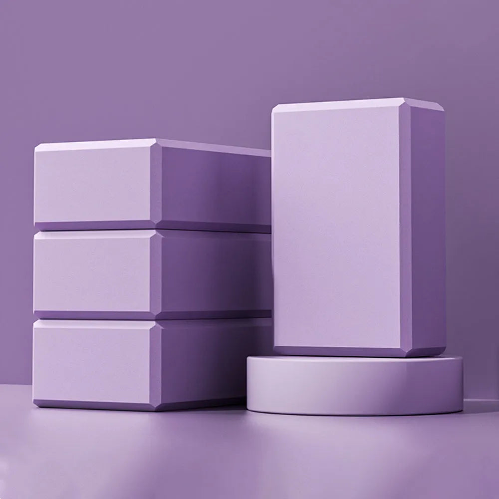 Solid-colour high-density EVA foam yoga block for exercise support
