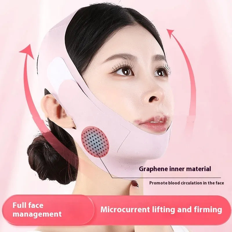 Small V face shaping mask in light breathable fabric with lifting bandage design