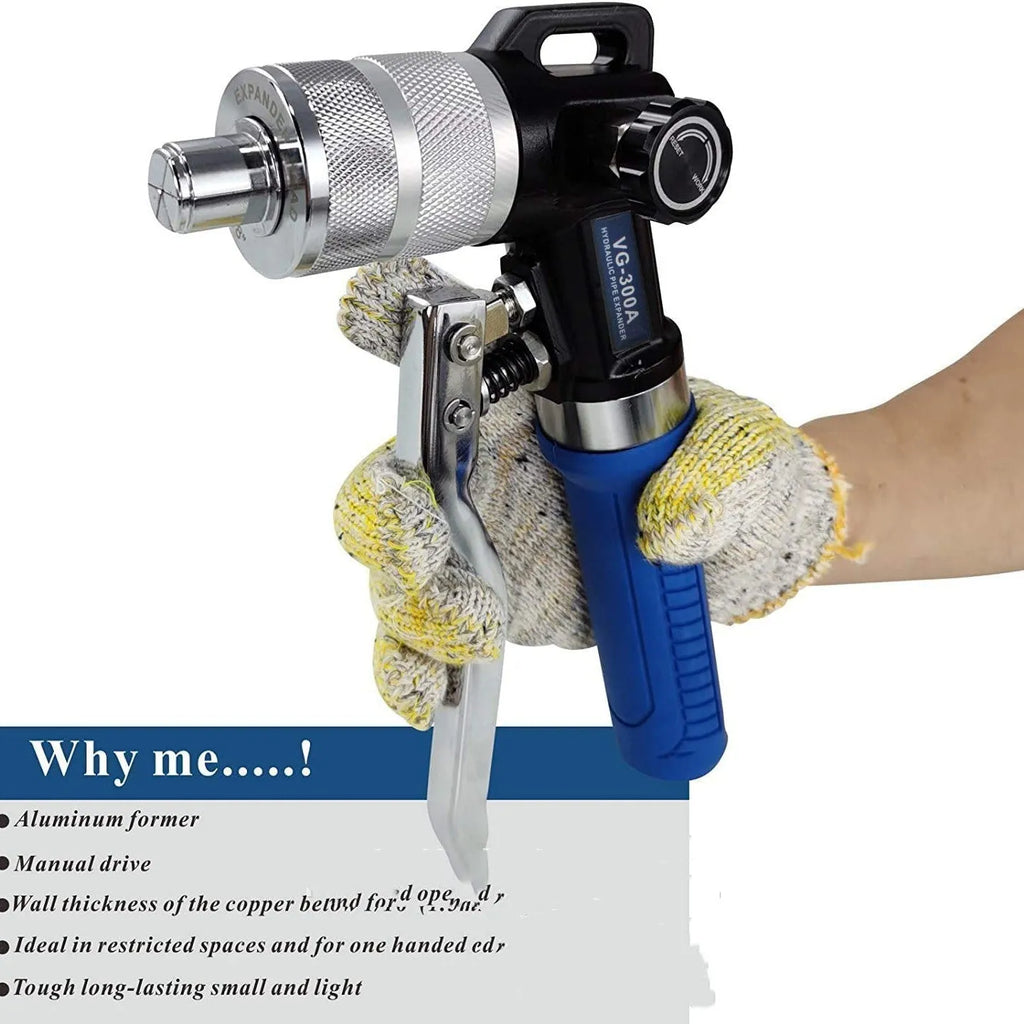 VG-300 style hydraulic tube expander tool for refrigeration work, made from high-strength alloy steel.