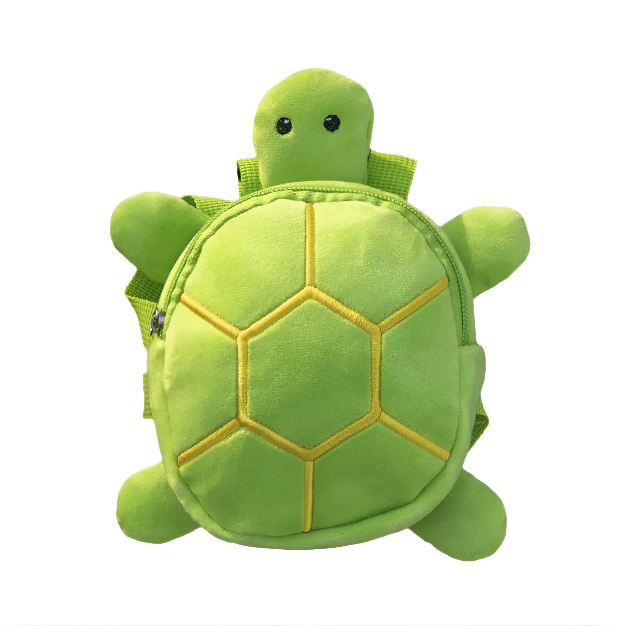Cartoon turtle shape dog backpack harness vest in velvet material with metal zipper
