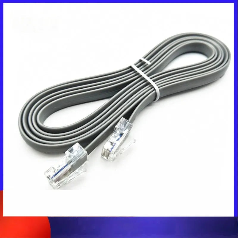 Silver grey CAT6 network cable with RJ-45 connectors, 2 m length