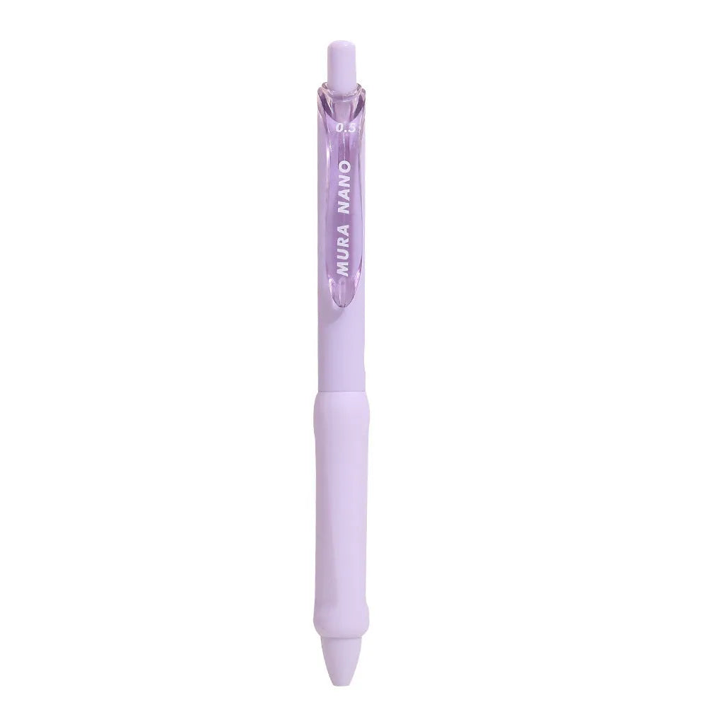 Macaron colour press gel pen with 0.5mm tip shown in Smoked Brown, Smoked Powder, and Smoked White refill options.