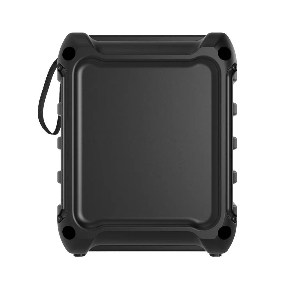 Portable Bluetooth speaker with compact dimensions measuring 110mm height by 87mm width by 137mm depth