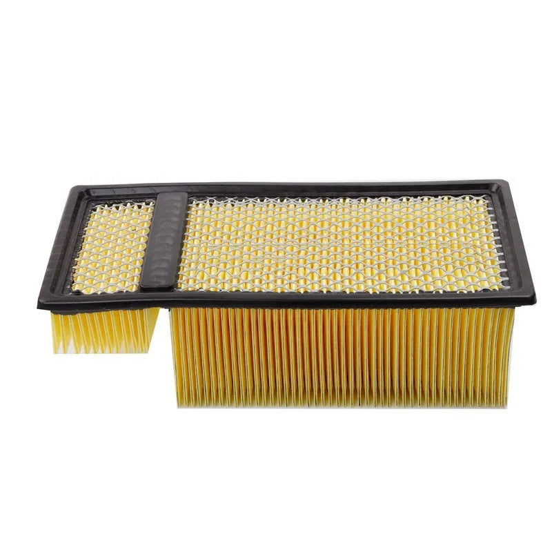 Dodge Ram pickup truck replacement air filter cartridge with sealing ring.