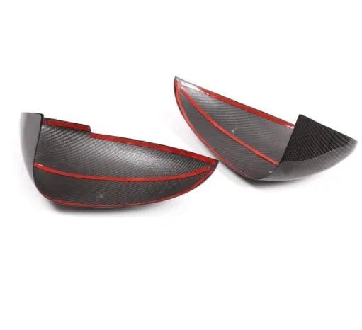 True carbon fibre rearview mirror cover for Porsche Macan in matte black