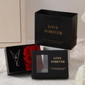 Korean-style soap flower gift box set in red, pink or black with gift box and handbag