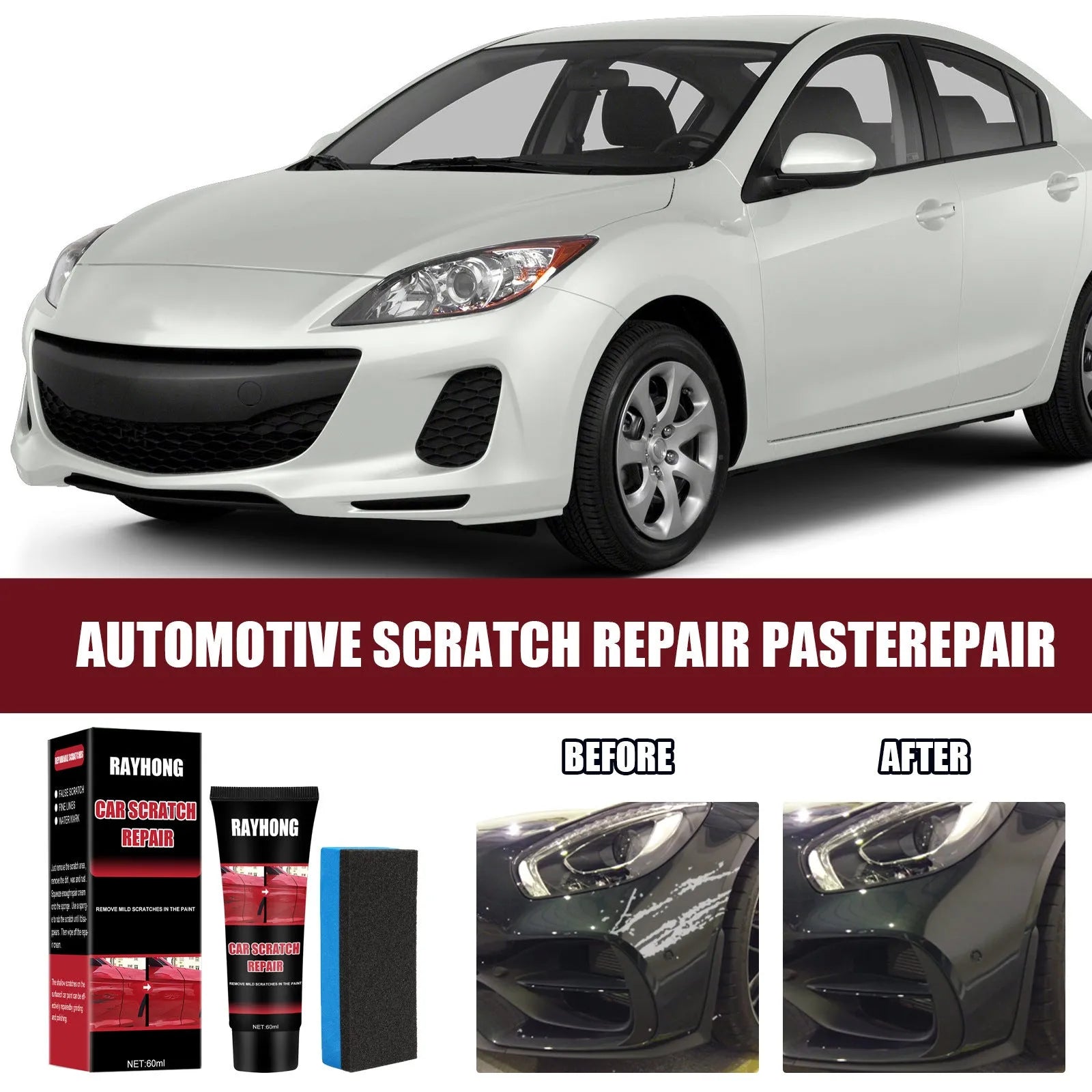 60ml car scratch repair wax bottle for paint surface maintenance and scratch polishing