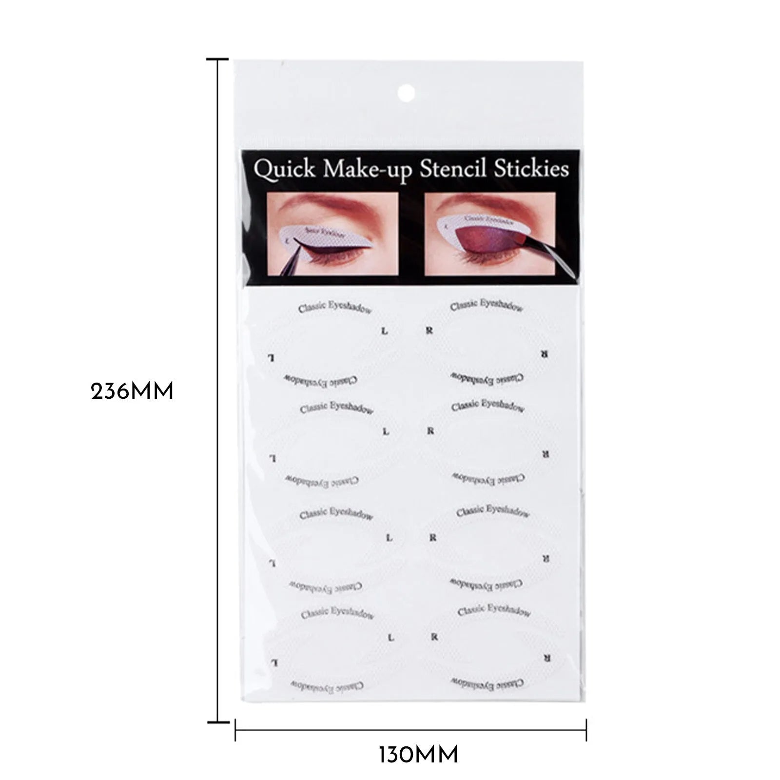 Set of four reusable flexible eyeliner sticker stencils for creating winged and cat-eye makeup looks
