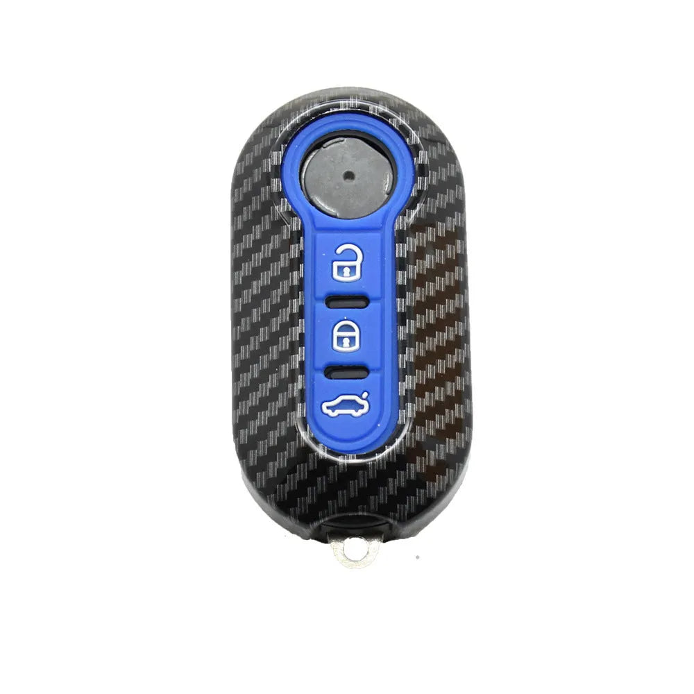 Fiat 500 Boyue Ottimo Viaggio remote key case replacement shell in black, red, or dark blue