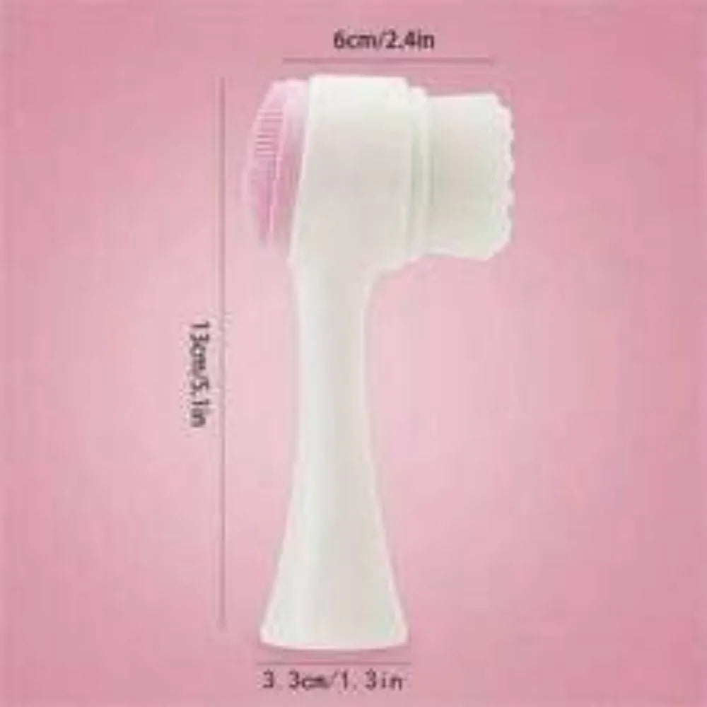 Blue and pink pet paw brush grooming tool for dogs and cats