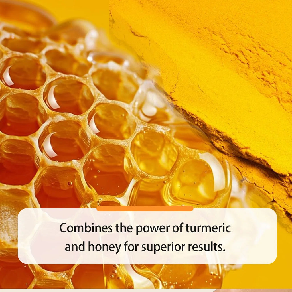 30ml bottle of turmeric honey essential oil in neutral packaging for facial beauty