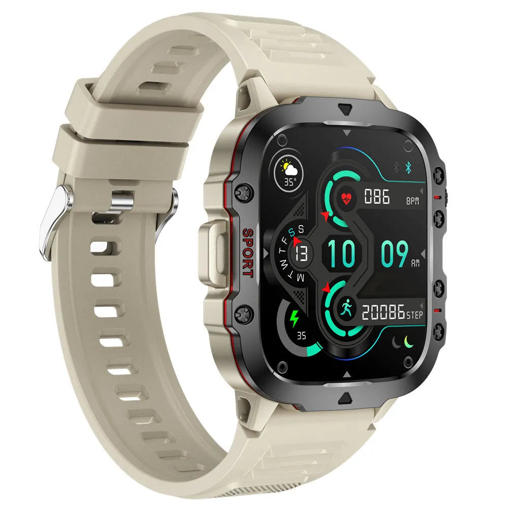 QX11 smartwatch with TFT screen and zinc alloy case shown with optional leather and silicone straps