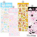 Pack of colourful PVC cartoon stickers for decorating notebooks and diaries.