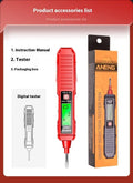 Portable high-sensitivity zero line detection pen with LCD display and plastic body in black colour