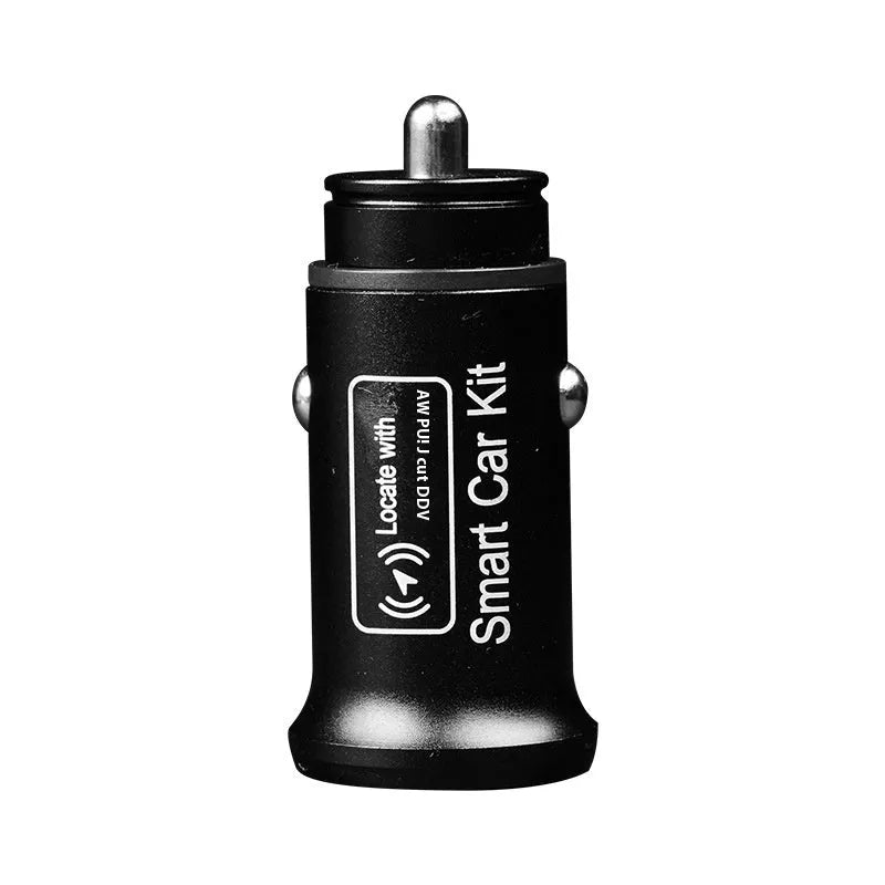 A black ABS plastic car charger locator designed to plug into a vehicle's 12V power socket.