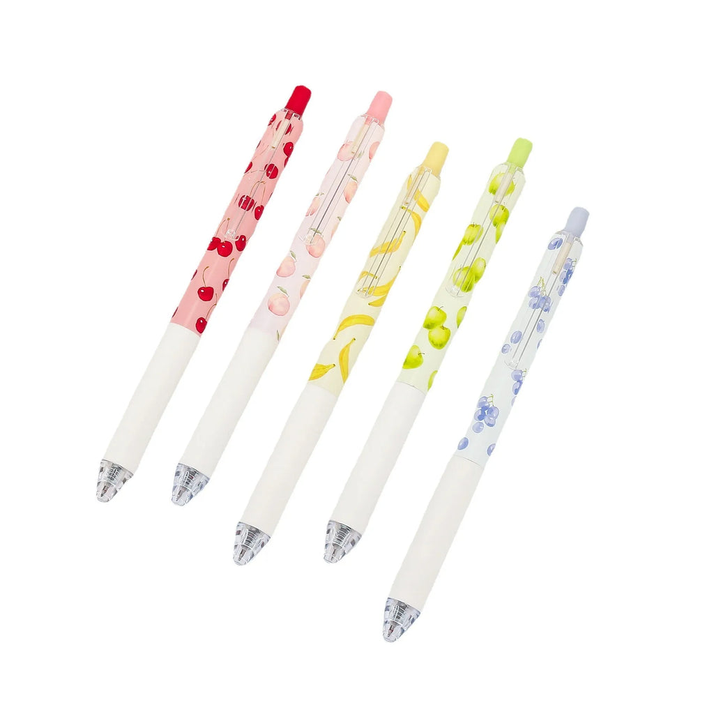 Creative scented fruit flavoured pressurised unisex pen 0.5mm black ink plastic barrel 3 pack random colours
