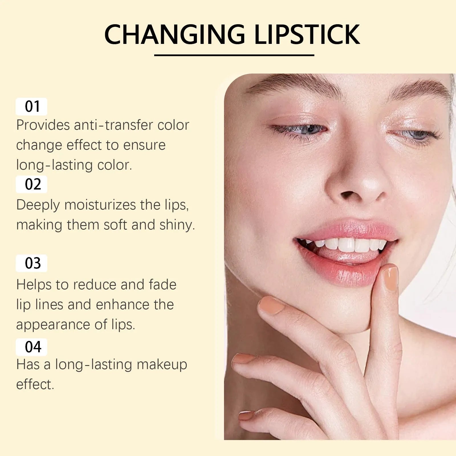 Gold foil discoloration nourishing lipstick in compact 2.6cm square case with 3.5g net content