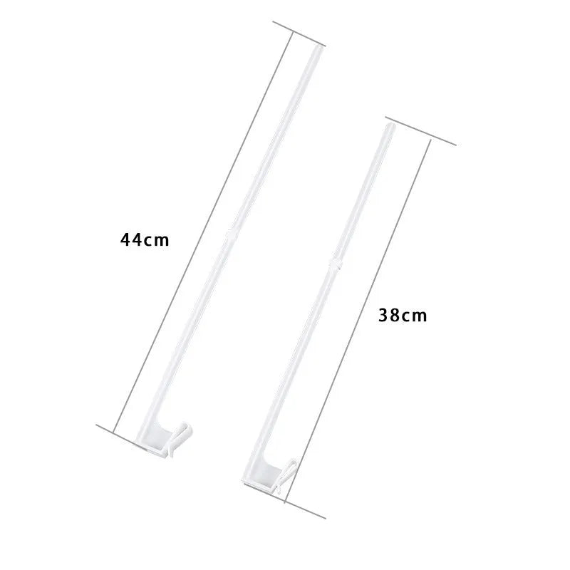 White PP plastic car window flag pole holder set with 10 clip-on brackets