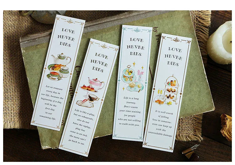 Creative art paper bookmark set 40x150mm 350g thick white cardboard 30 sheets assorted designs