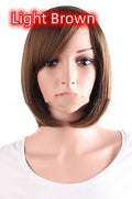 Short hair wig for women in natural colour, high-temperature fibre, realistic fashion style