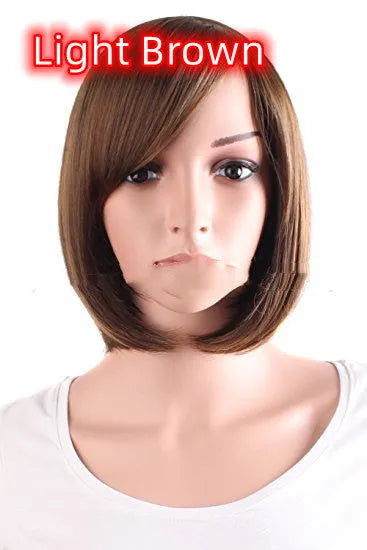 Short hair wig for women in natural colour, high-temperature fibre, realistic fashion style