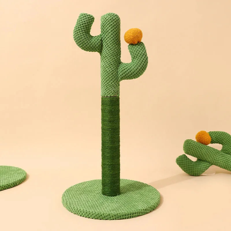 Cactus cat scratch board scratching pole climber toy with coconut tree design option