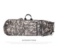 Waterproof nylon skate backpack for carrying skateboards and fishing rods, shown in khaki colour.