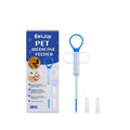 EELJOY pet medicine feeder with PP body and two silicone heads - split head and round head for dog and cat pill administration