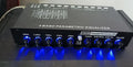 Car audio EQ tuning frequency division amplifier in black with control panel