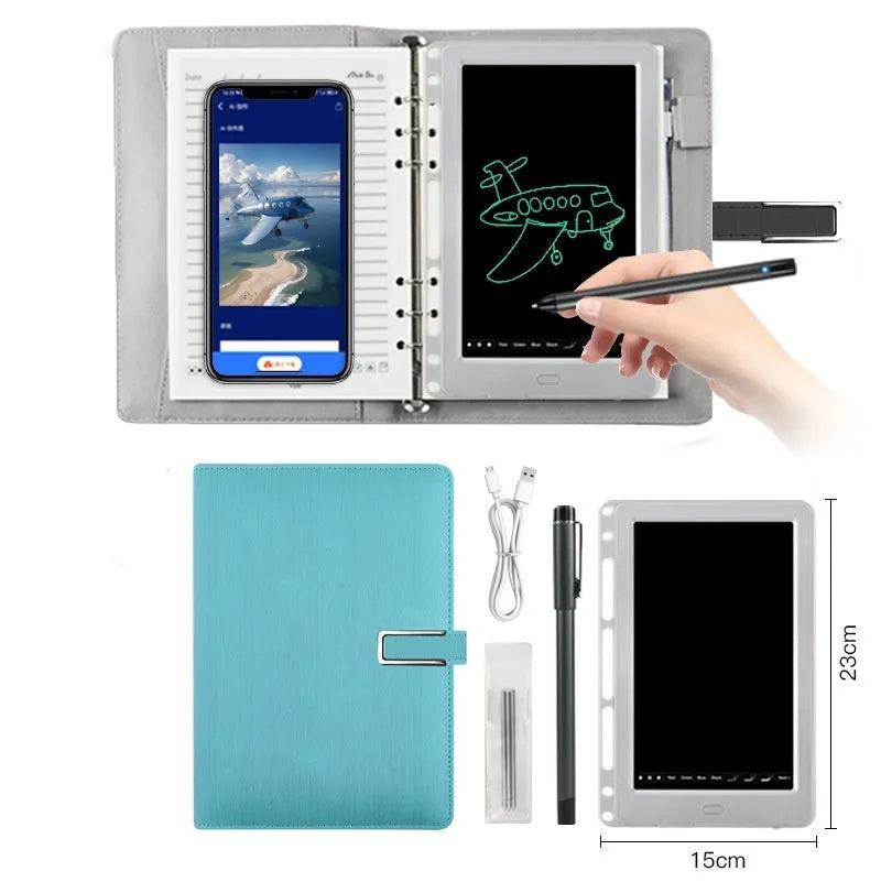 85-inch electronic writing pad with stitching pattern in choice of colours including black, dark blue, and sky blue