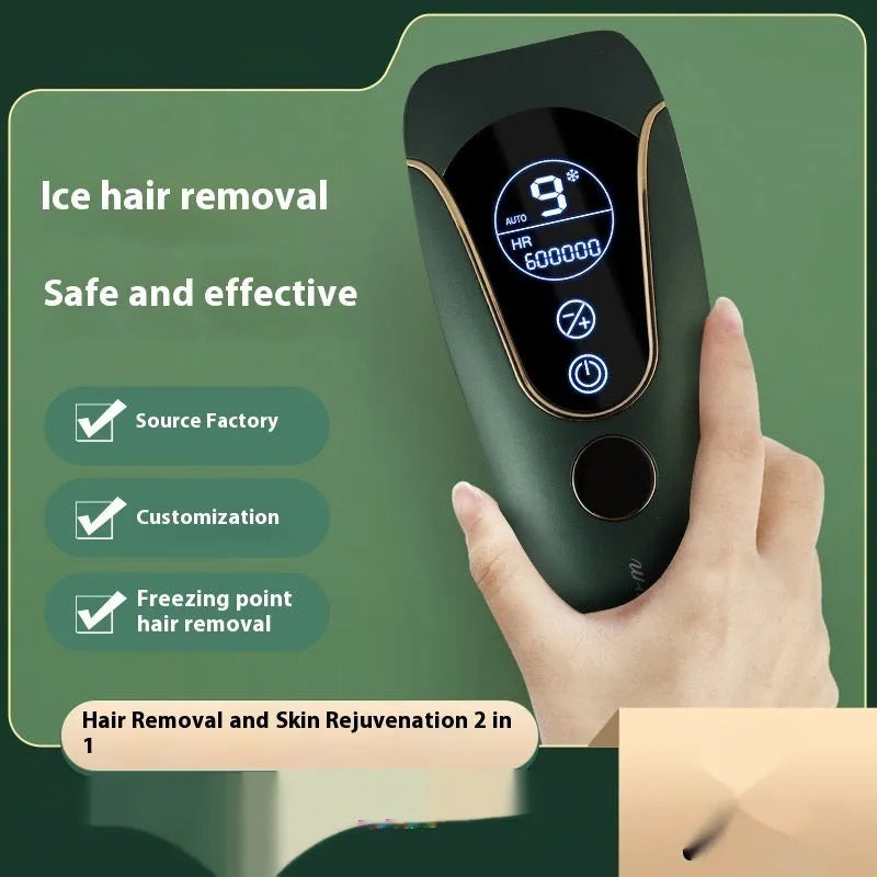 Freezing point hair removal device in Sundial colours white green pink for whole body face leg private part use