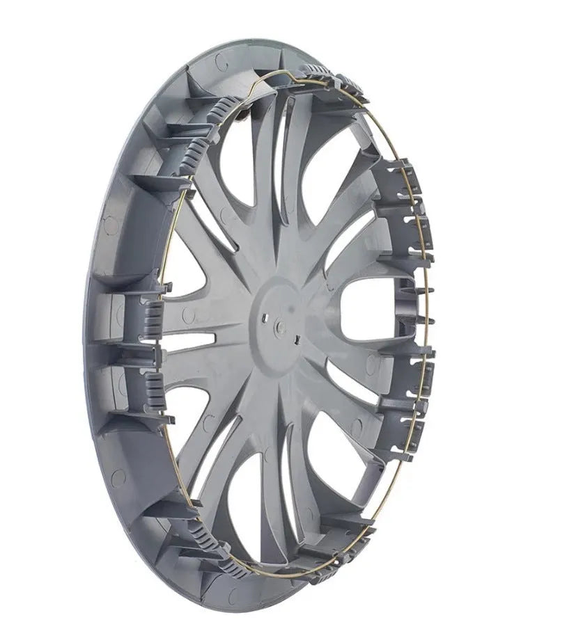 Universal ABS plastic wheel hub cover in black, silver, and electroplating monochrome finishes for car decoration.