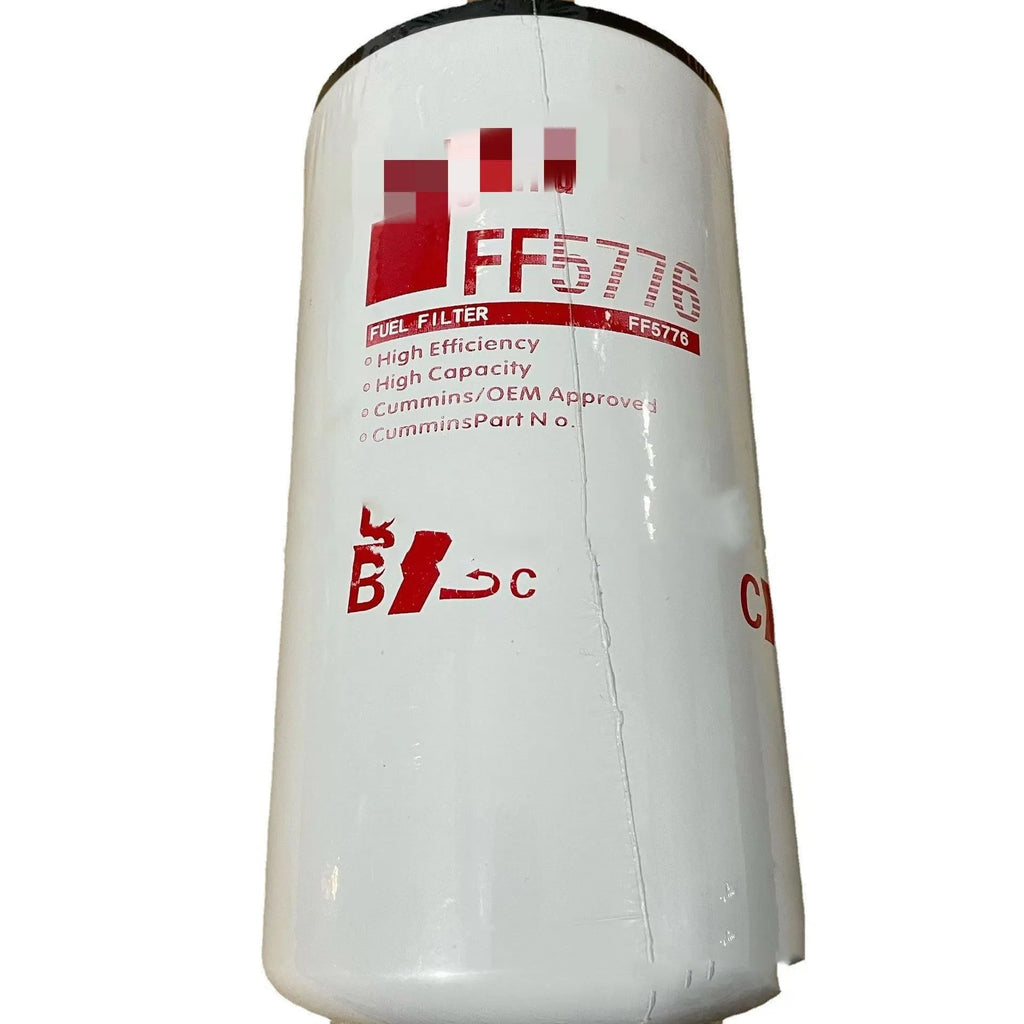 White metal folding diesel filter element model FF5776 for automotive engine oil systems.