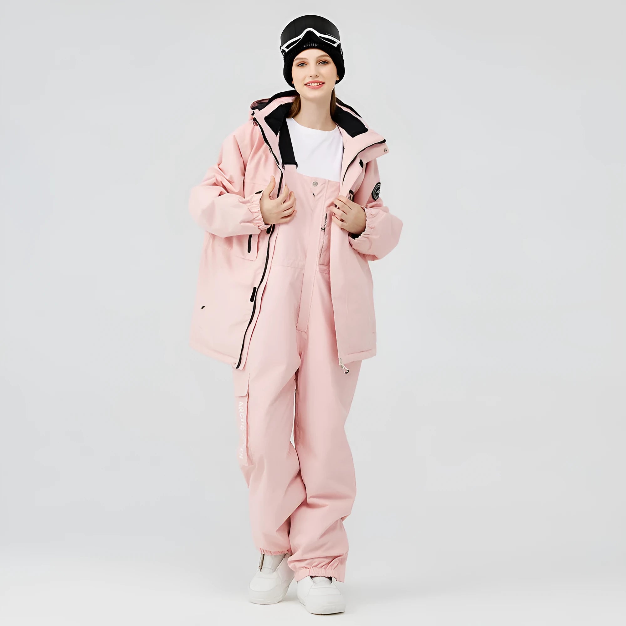 Men's and women's winter ski suit in blue colour with waterproof windproof construction for snow sports