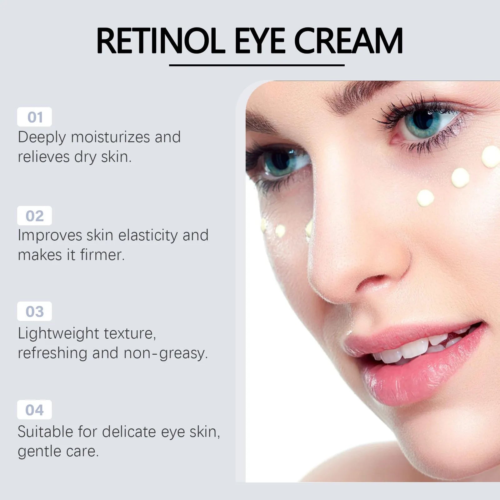 Retinol Eye Cream Moisturising Soft 20g tube for under-eye care