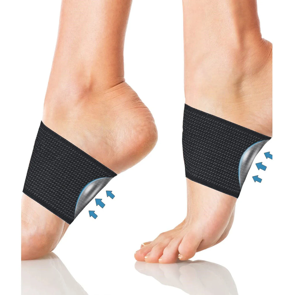 Flat foot support elastic bandage in heart style and ordinary style designs made from PU material