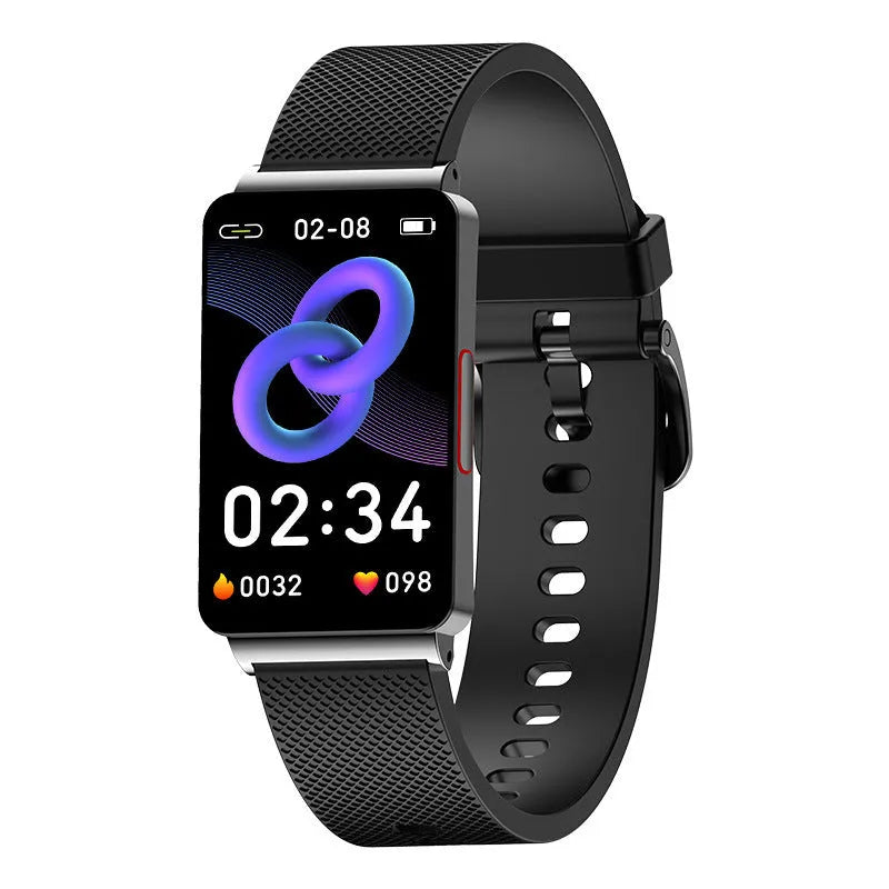 Blood Glucose EP08 Smart Bracelet in black, gold or silver with touch screen and magnetic charger