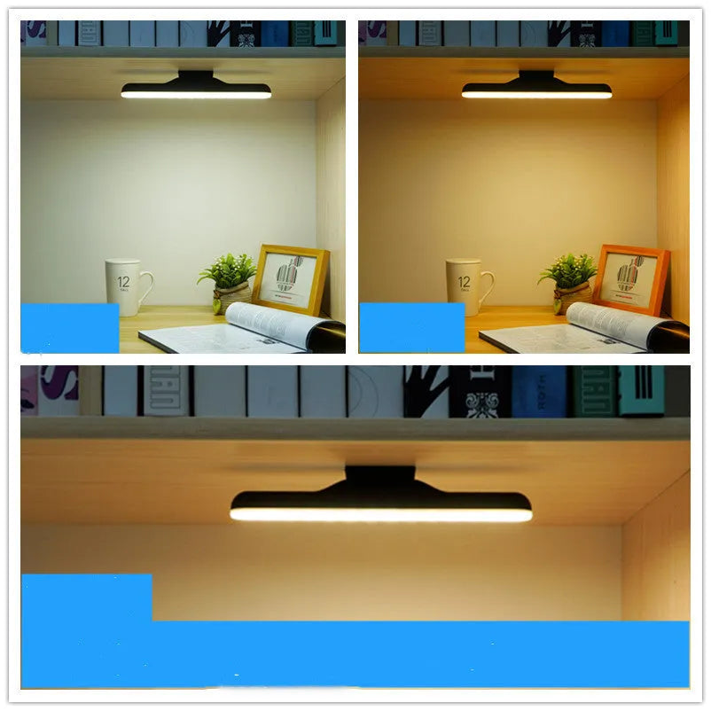 LED eye protection desk lamp with touch switch and built-in lithium battery, modern simple style in plastic